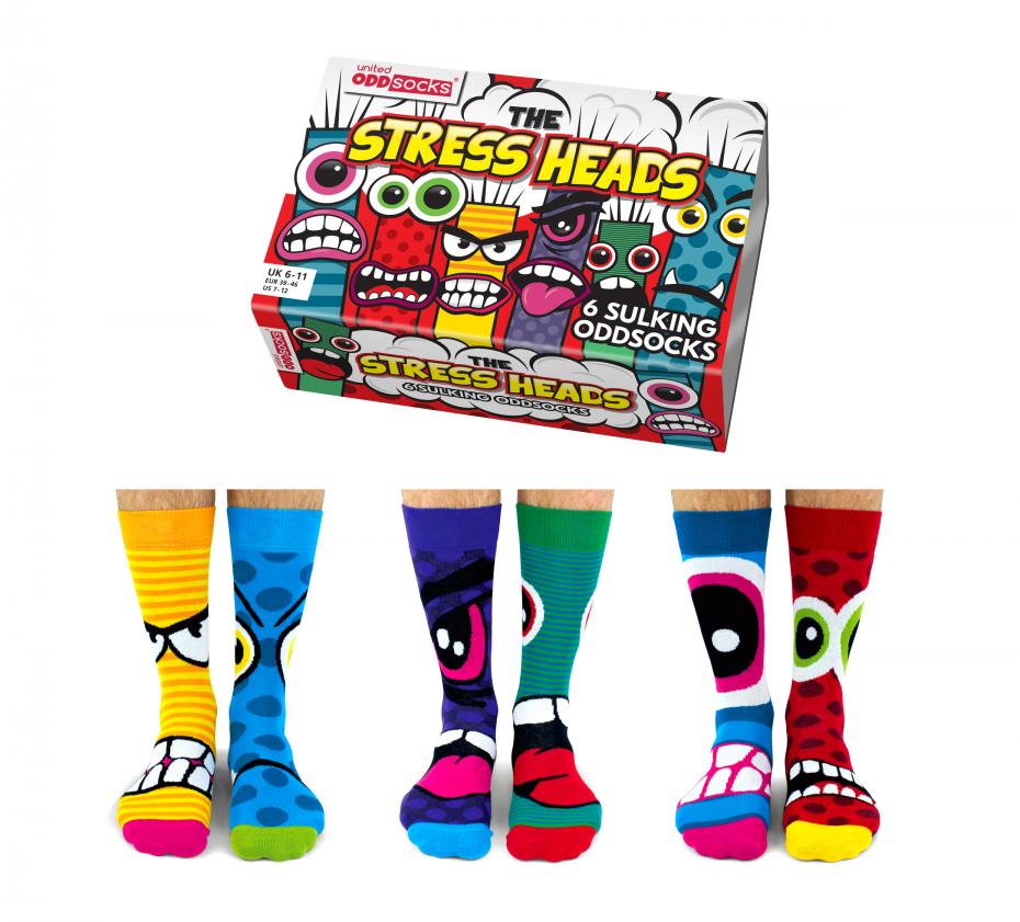 Stress Heads- Gift box and Socks